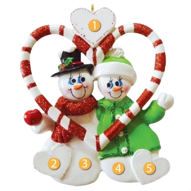 Safe Rudolph Me Personalized Candy Cane Love Snow Couple Ornament Practical