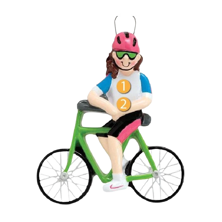 Original Rudolph Me Personalized Girl on Bicycle Ornament Superior