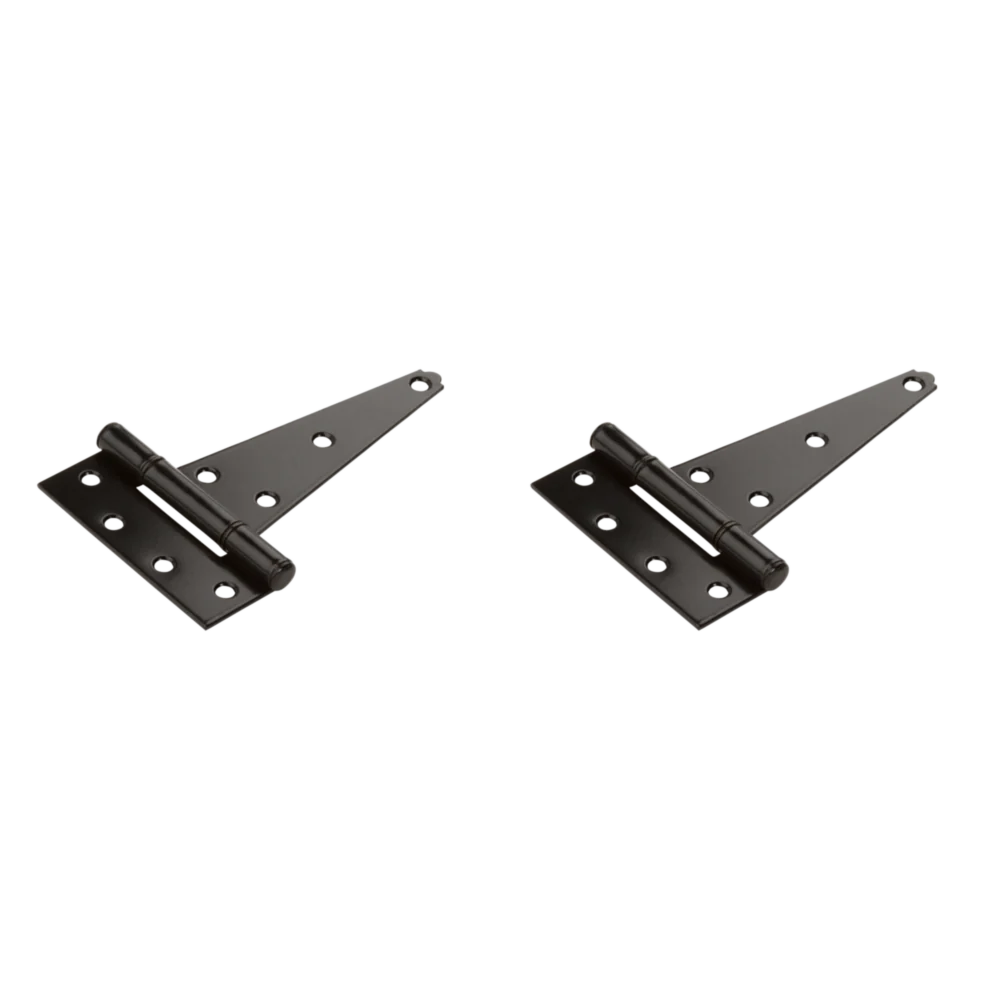 Premium Material National Hardware 6 Black Heavy-Duty Tee Hinge 2-Pack Fashionable