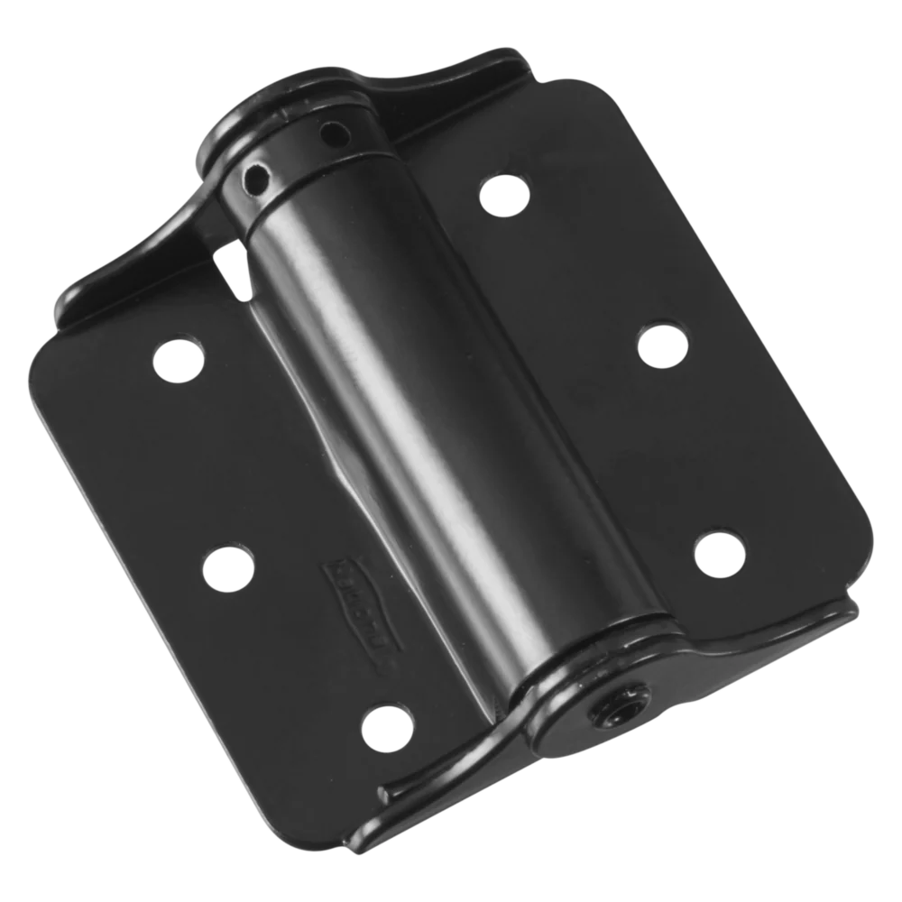 Contemporary National Hardware 3 Black Full-Surface Spring Door Hinge 2-Pack Breathable