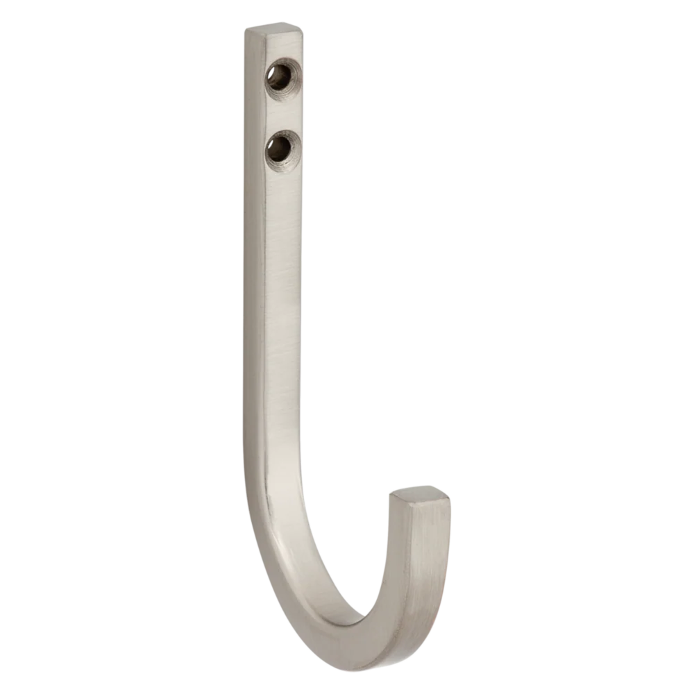 Original National Hardware 4 Satin Nickel Reed Multipurpose Hook 2-Pack Versatile