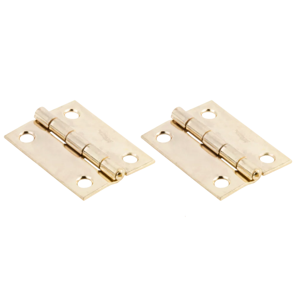 Original National Hardware 2 Brass Tight-Pin Narrow Hinge 2 Count Natural