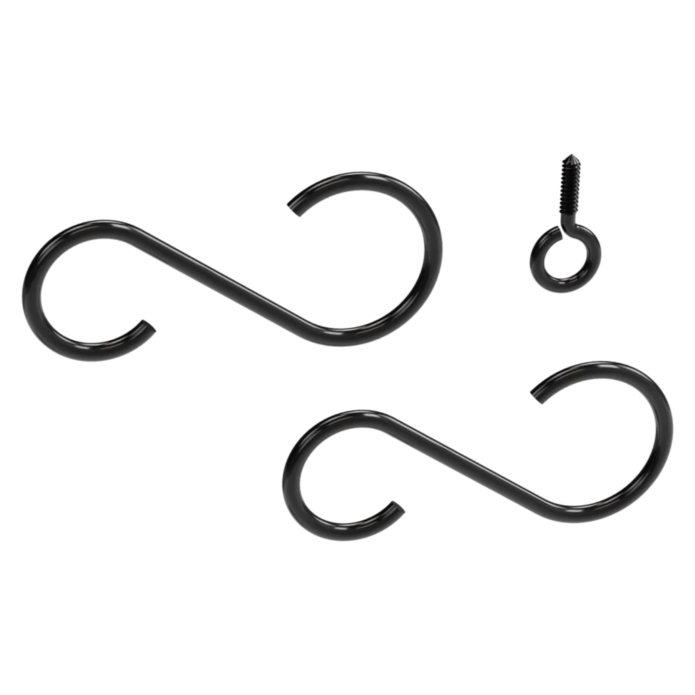 Fine Crafted National Hardware 3-1 2 Black Steel Extension Hook Kit Refined
