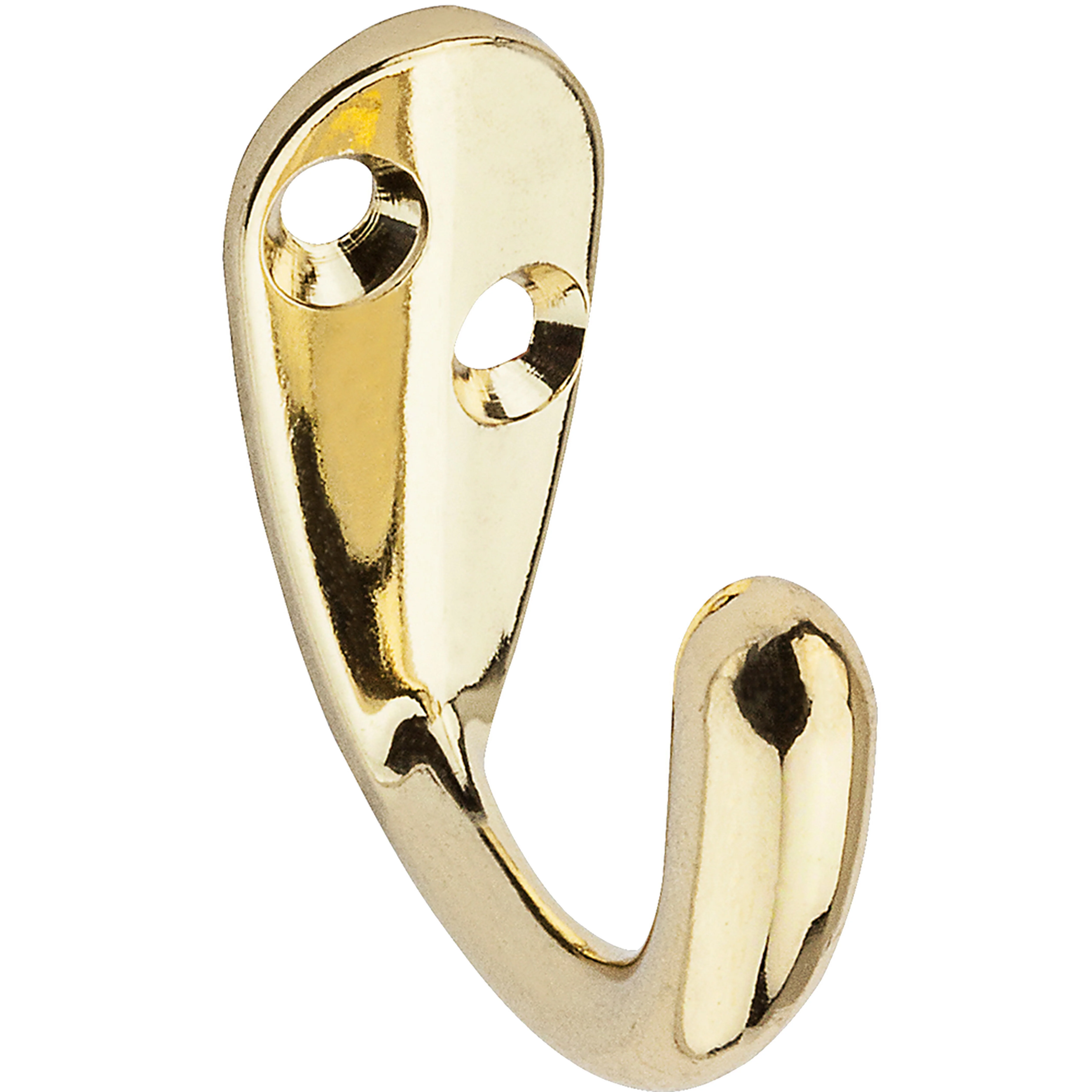 Comfortable National Hardware Brass Single Clothes Hook 2-Pack Modern