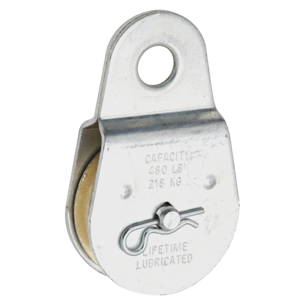 User-Friendly National Hardware 2 O.D. Single Fixed Eye Steel Rope Pulley Dependable