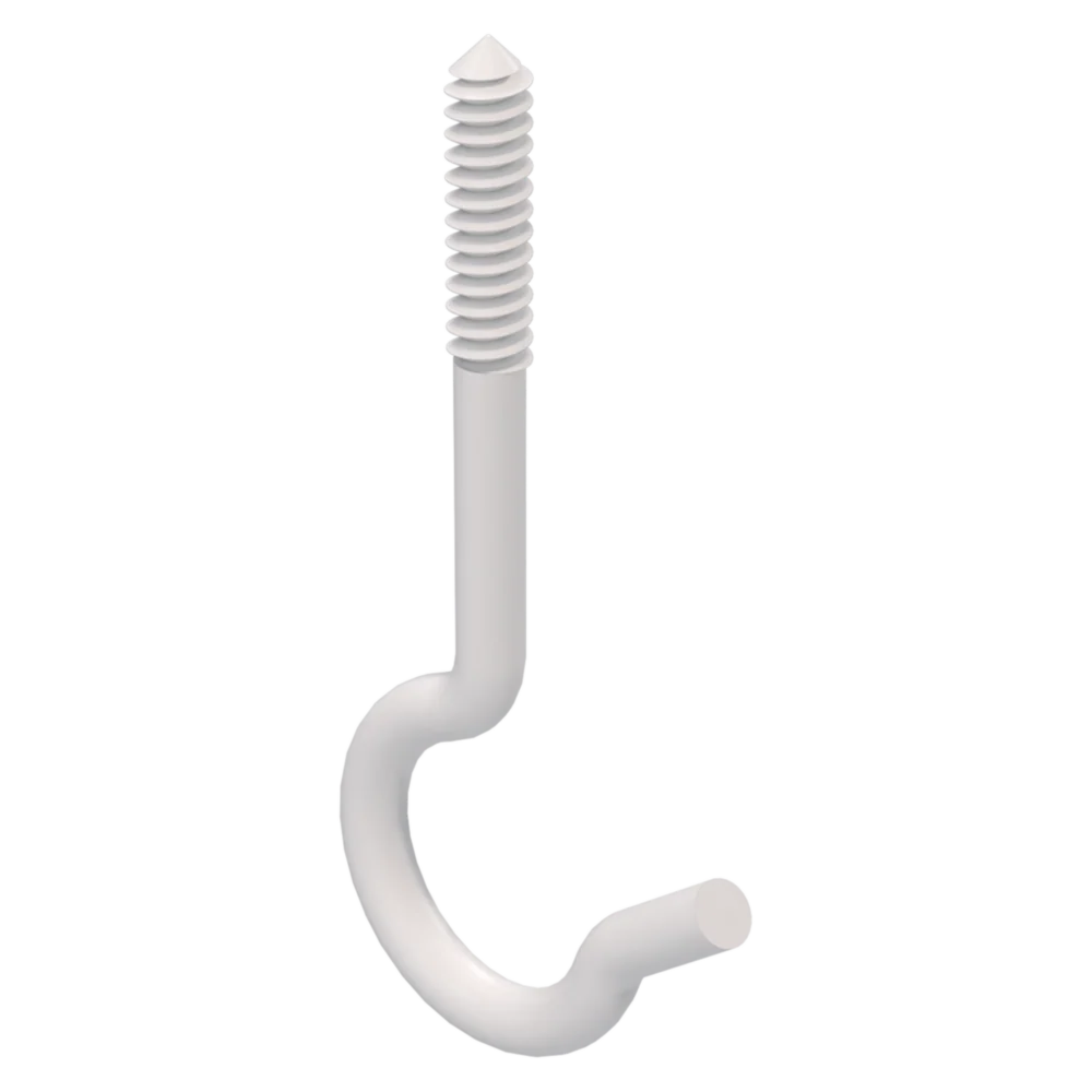 Official National Hardware 2-1 2 White Ceiling Hook 3-Pack Easy-to-Use
