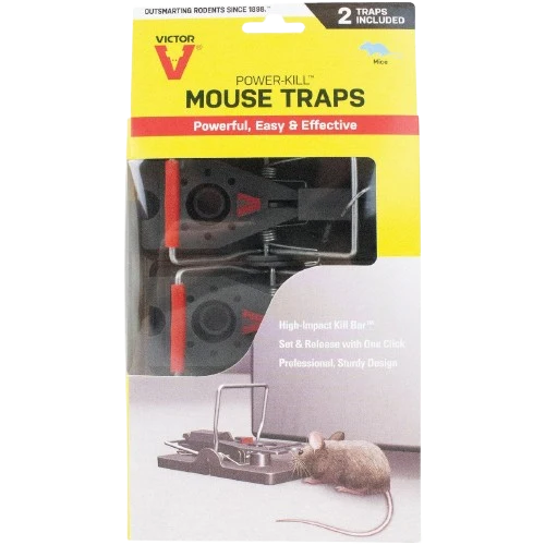Clean Victor Quick-Kill Mechanical Mouse Trap 2-Pack Versatile