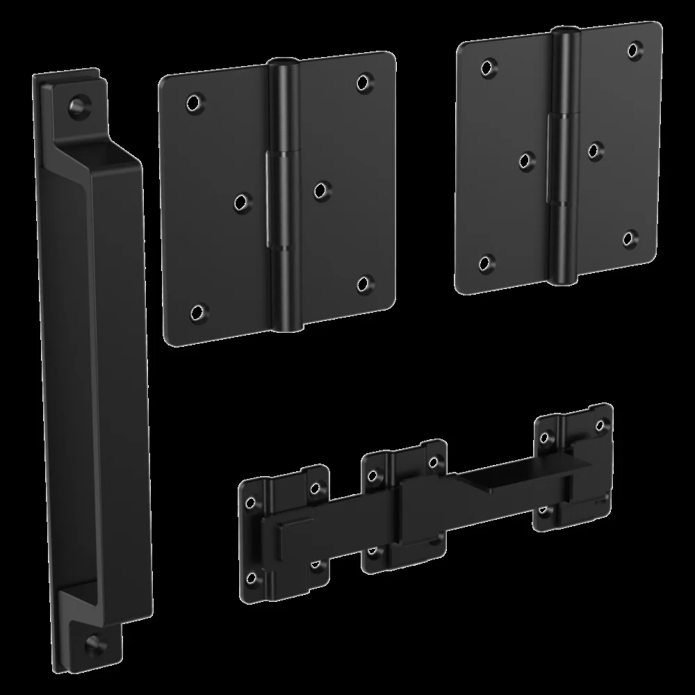 Selected National Hardware 4-Piece Black Modern Gate Kit Authentic