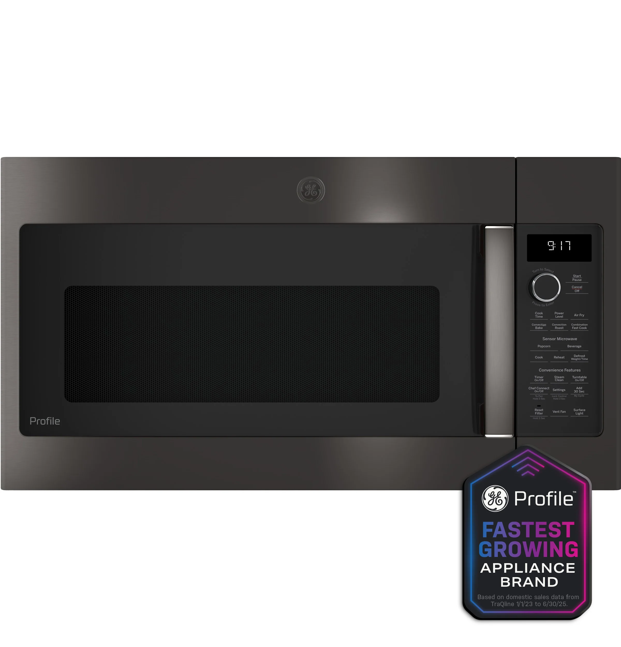 Smart GE Profile™ 1.7 Cu. Ft. Convection Over-the-Range Microwave Oven Fine