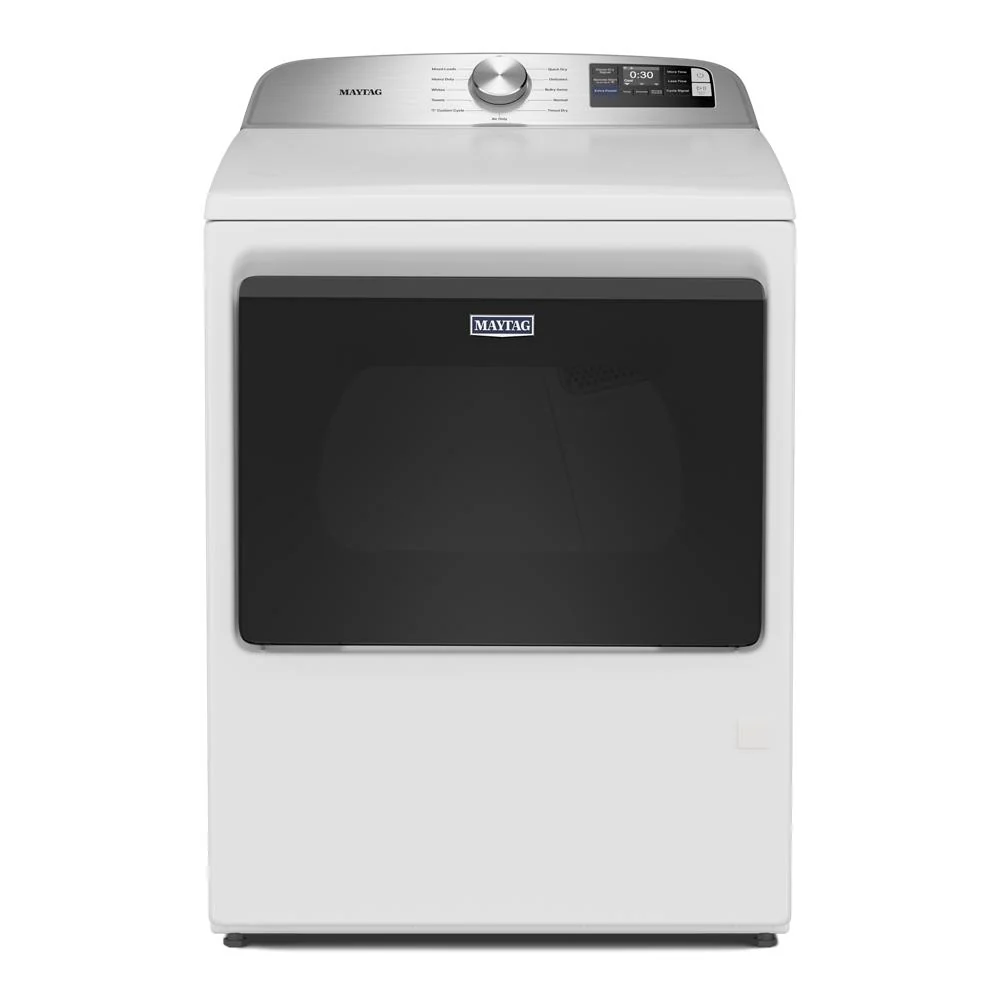 Stylish 7.4 Cu. Ft. Top Load Electric Dryer with Extra Power and Advanced Moisture Sensing First-Class