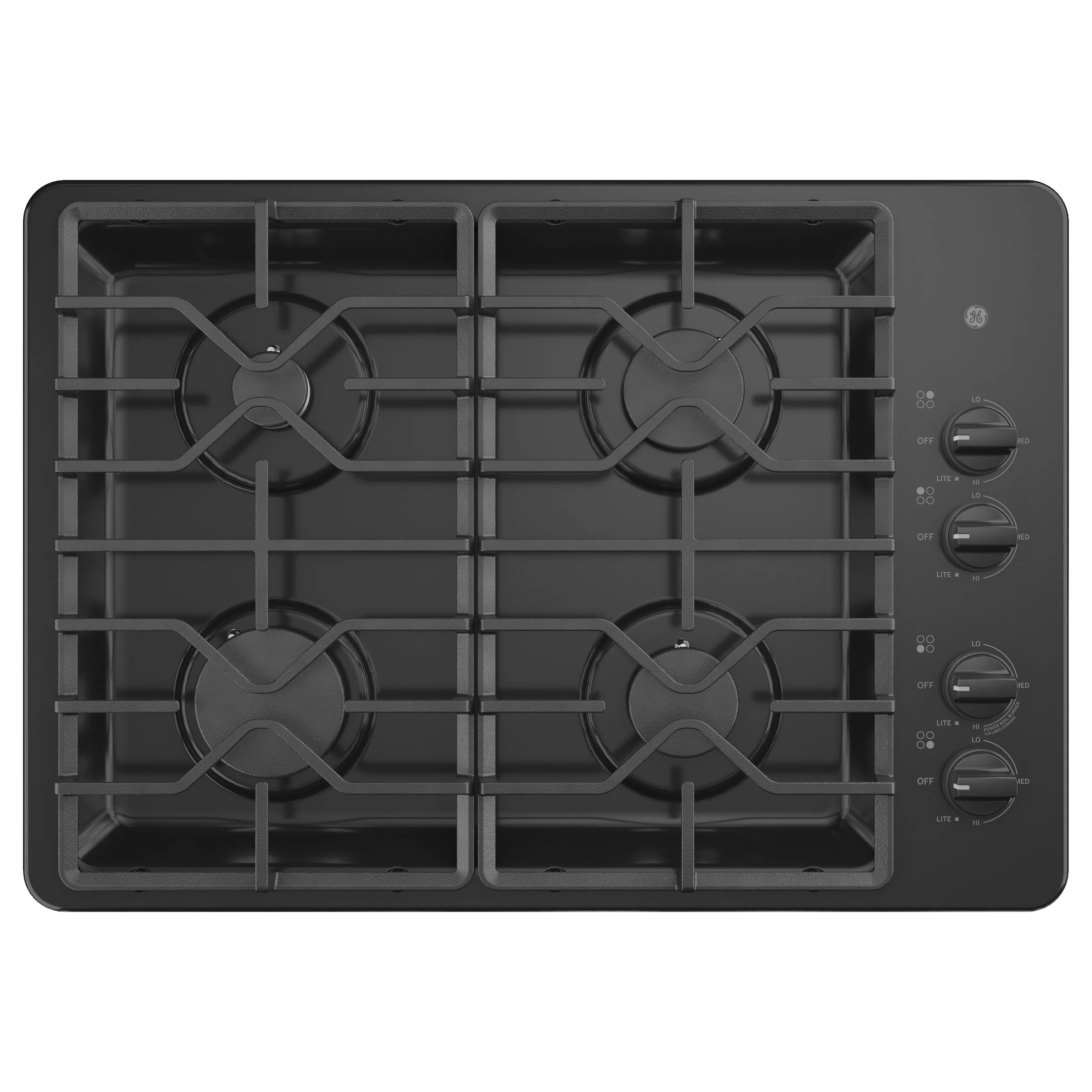 Breathable GE® 30 Built-In Gas Cooktop with Dishwasher-Safe Grates Practical