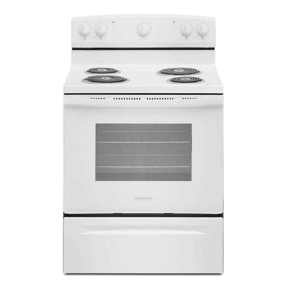 Solid Amana® 30-Inch Electric Range with Extra-Large Oven Window Flexible