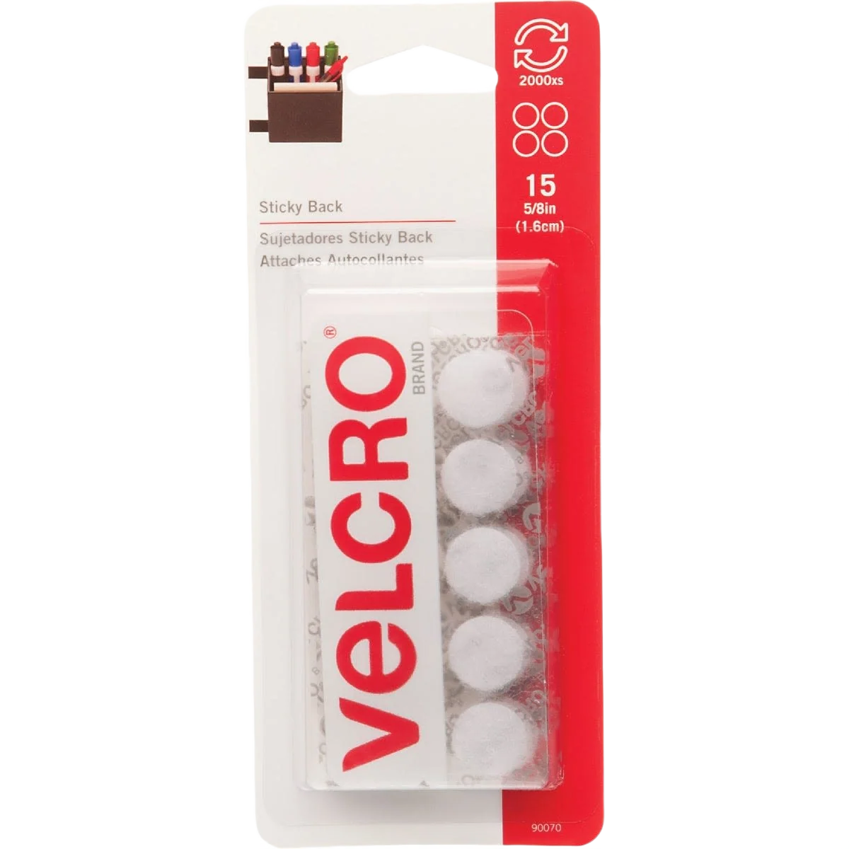 First-Class VELCRO Brand White Hook Loop Discs 15 Pack Clean