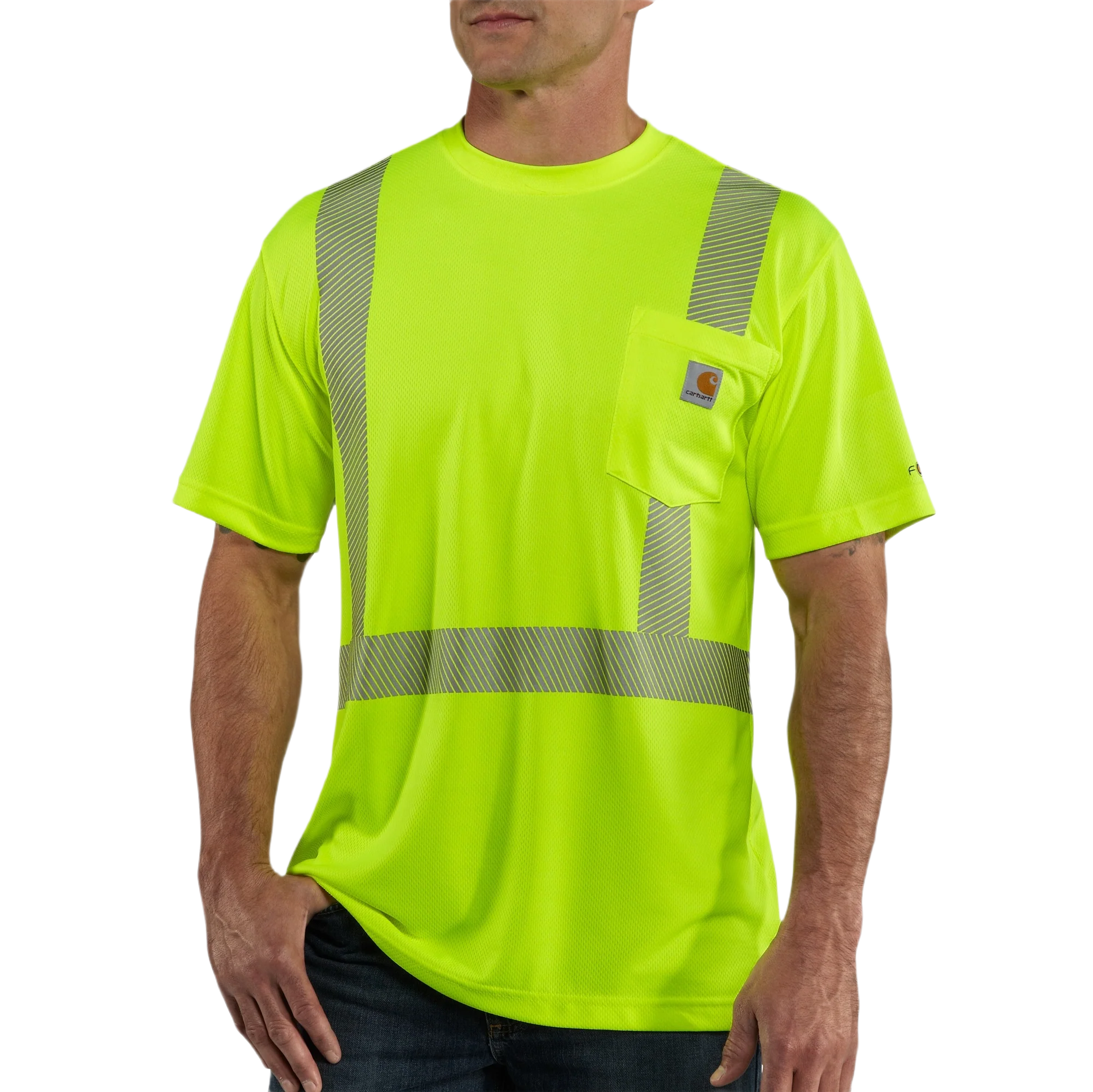 Versatile Carhartt Medium High Visibility Short Sleeve T-Shirt Recyclable