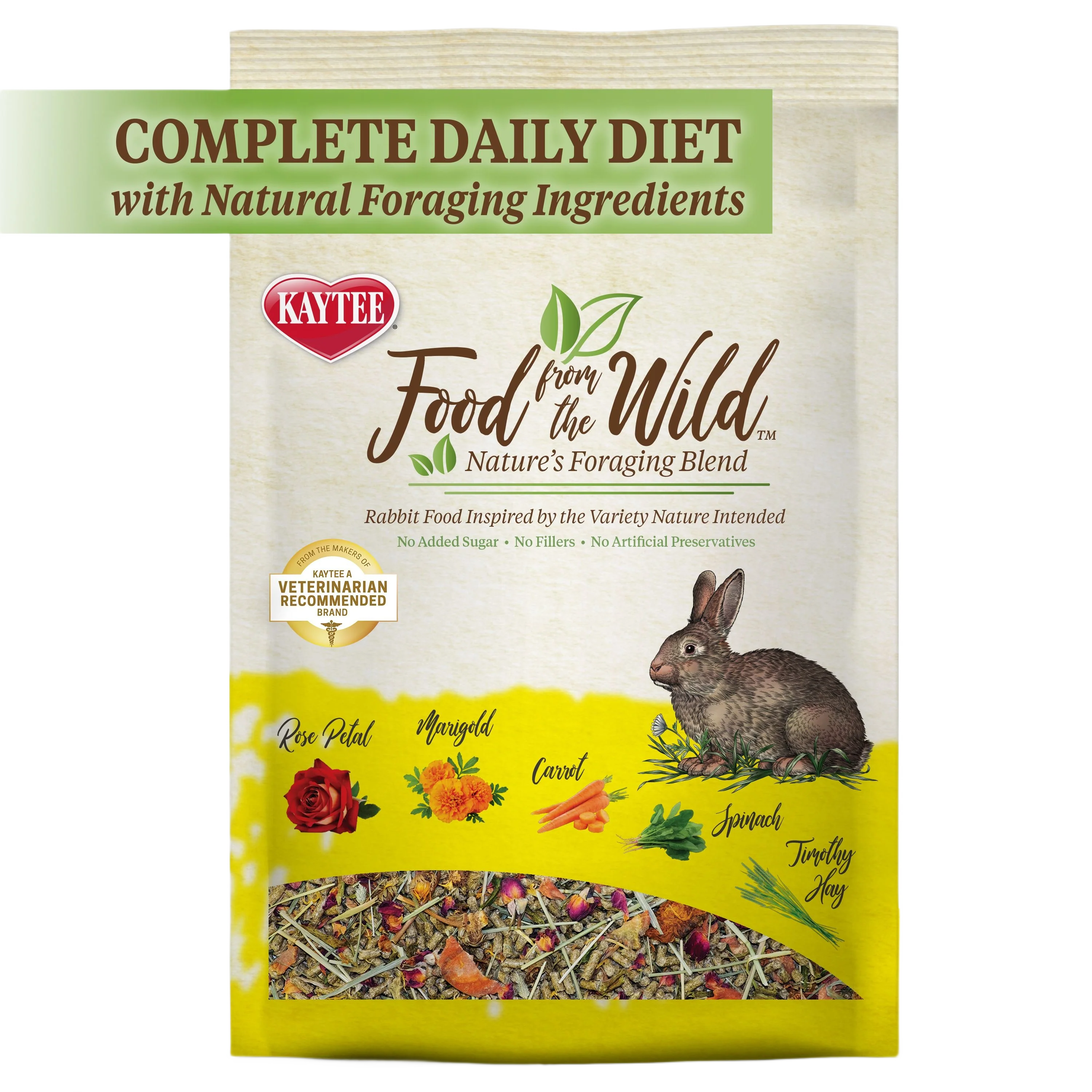 Recyclable Kaytee Food From the Wild Rabbit Food 4 lb. Expertly Made