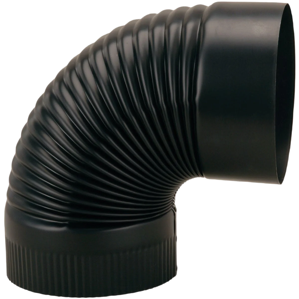 Versatile Imperial 8 In. 24 Gauge Black Crimped Elbow Comfortable