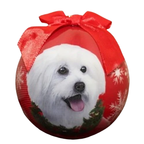 Organic E S Pets Maltipoo Christmas Ball Ornament Certified