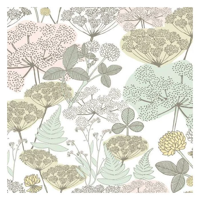 Responsible RoomMates Pink and Green Niittypolku Peel Stick Wallpaper Next-Generation