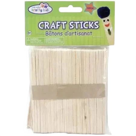 Detailed Multicraft Krafty Kids Natural Popsicle Sticks 100-Pack High-Quality