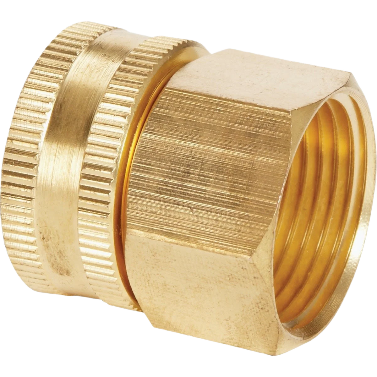 Trendy Garden Brass Swivel Hose Connector 3 4 In. FNH x 3 4 In. FNPT Traditional