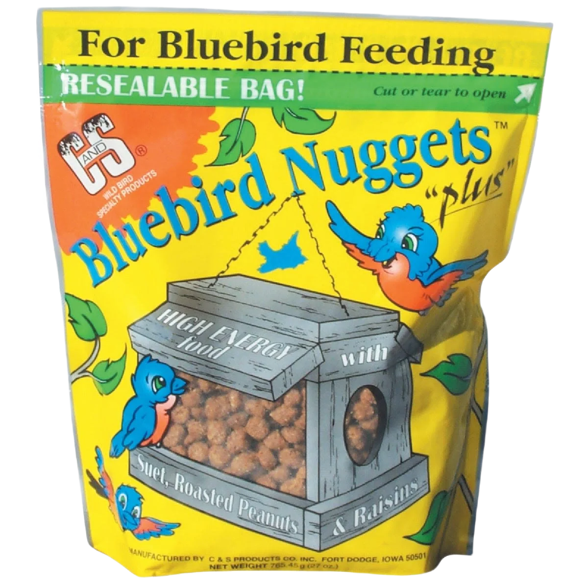 Expertly Made C S Bluebird Nuggets Wild Bird Food 27 oz. Original Design