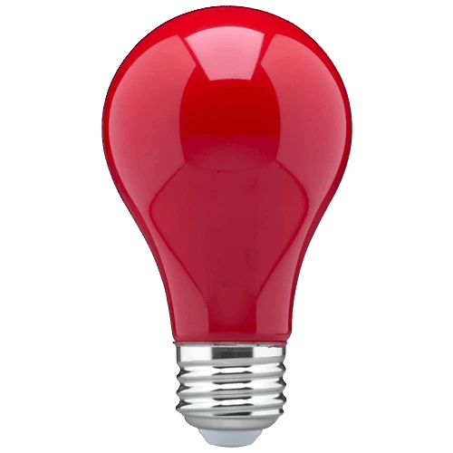 First-Class Satco 8 Watt A19 LED Red Medium Base Light Bulb Exclusive