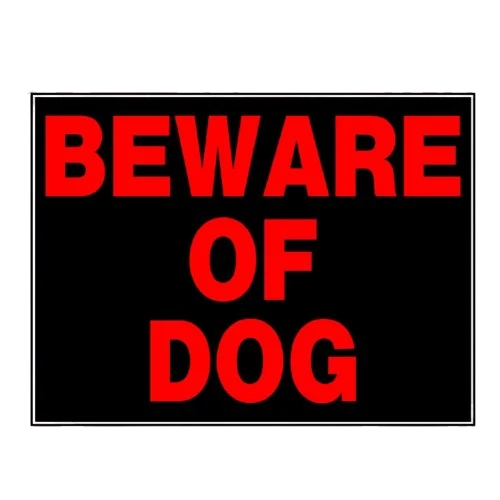 High-Grade Hillman Black Red Beware of Dog Sign 15 x 19 in. Versatile