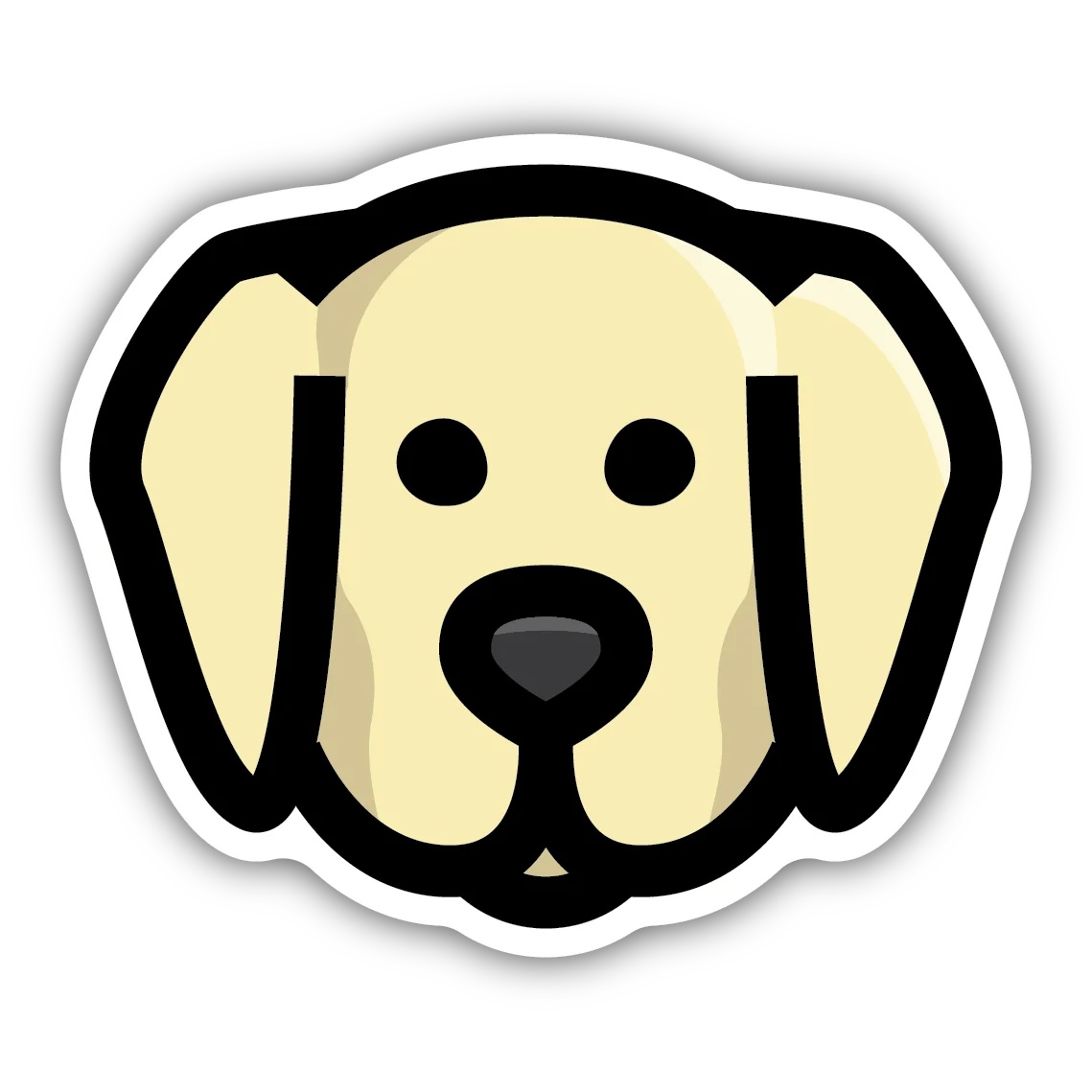 Responsible Stickers Northwest Yellow Labrador Face Sticker Convenient
