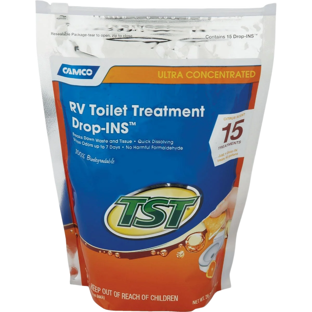 Long-Lasting Camco TST Ultra Concentrated RV Tank Treatment Drop-INS Prestigious