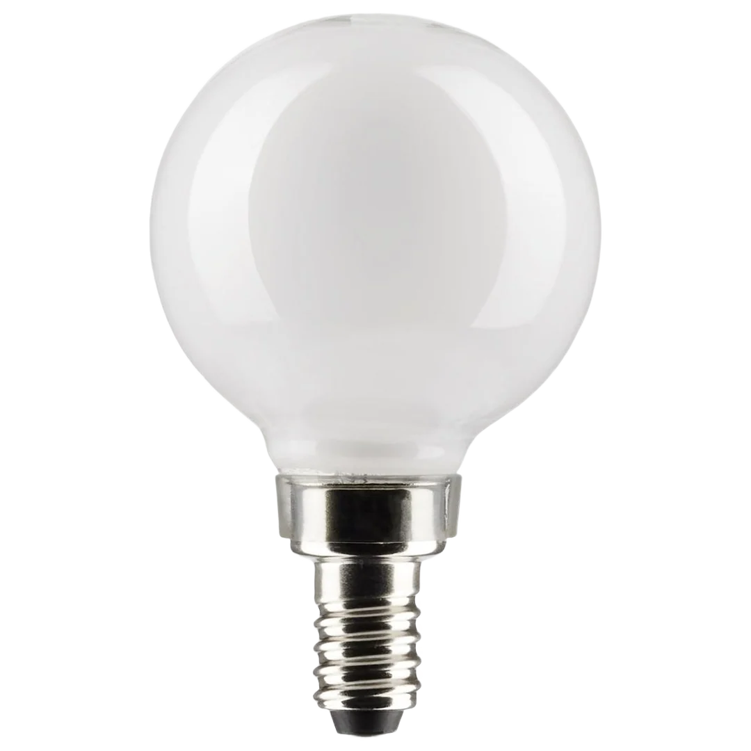 Lightweight Satco 5.5 Watt White Candelabra Base 4000K Light Bulb Quality