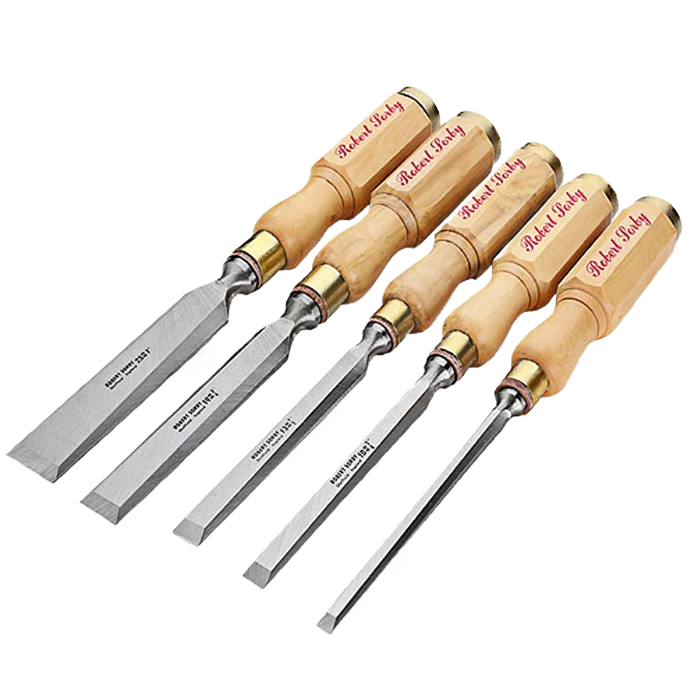Safe Sorby 5 Pc. Octagonal Boxwood Handle Bench Chisel Set Powerful