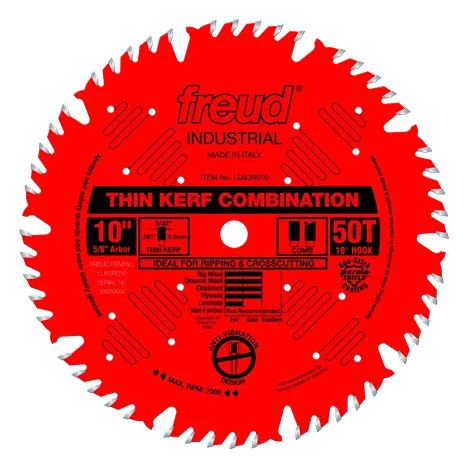 Powerful Freud Thin Kerf Combination Blade 10 in. x 50 Teeth Healthy