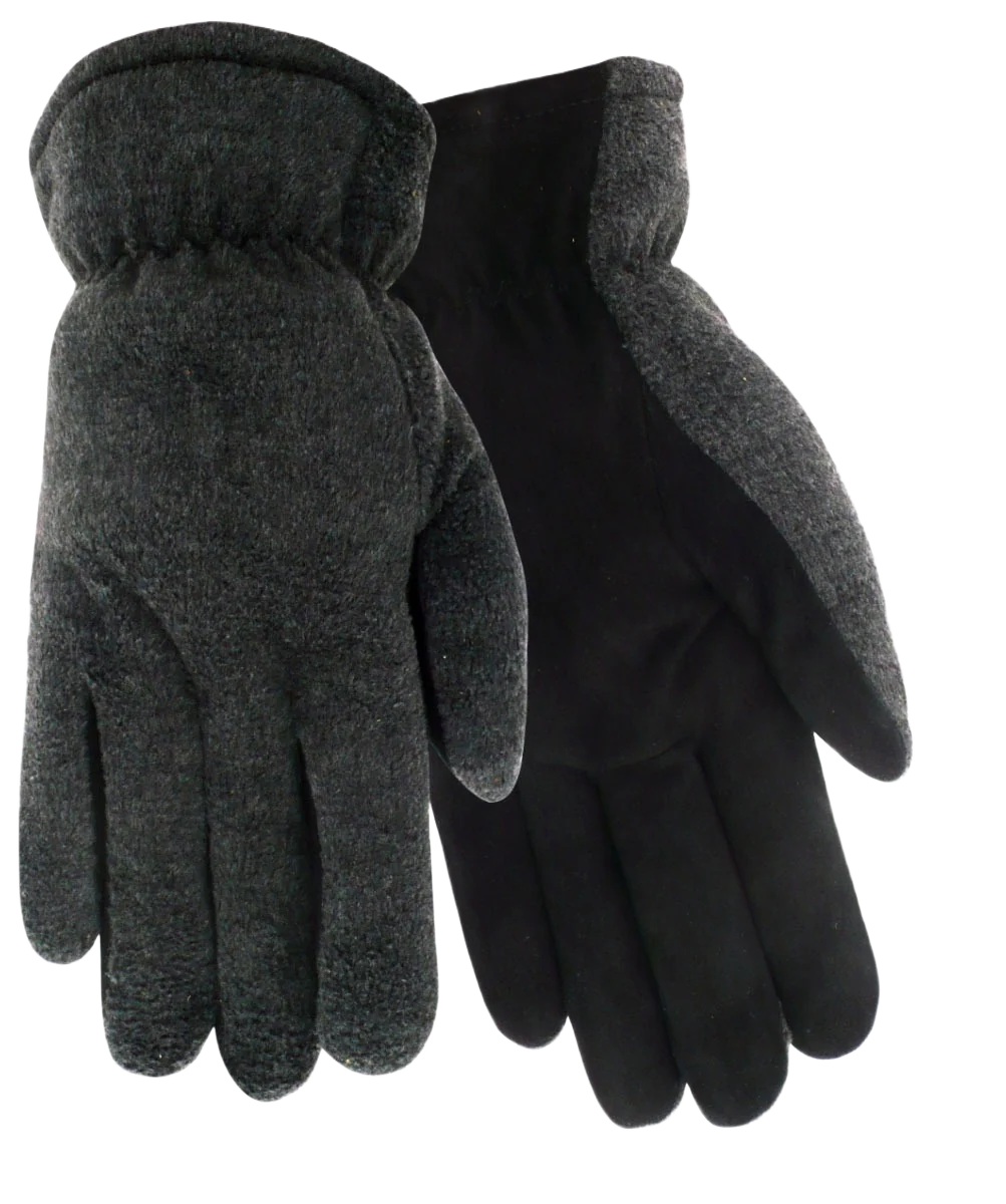 Expertly Made Red Steer Large Fleece Thermal Lined Deerskin Gloves Minimalist