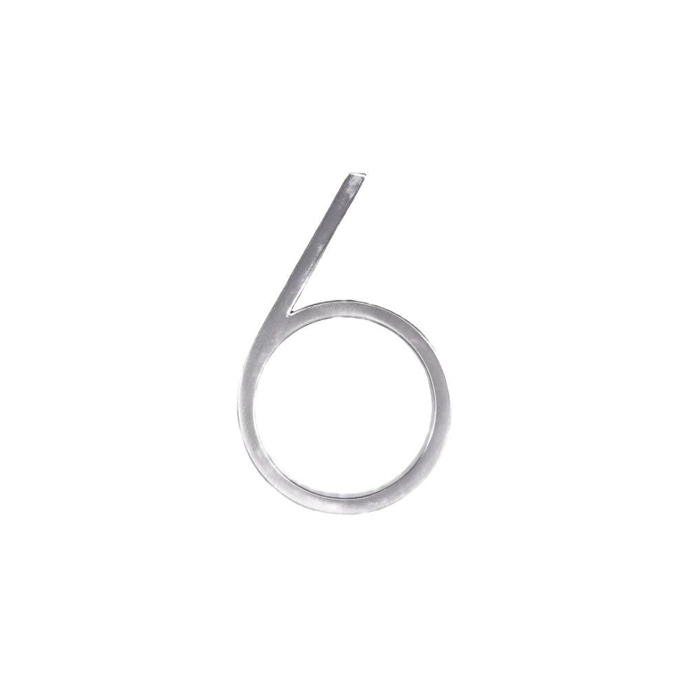 Green Hillman Distinctions 5-In. Floating Mount Nickel House Number 6 Exceptional