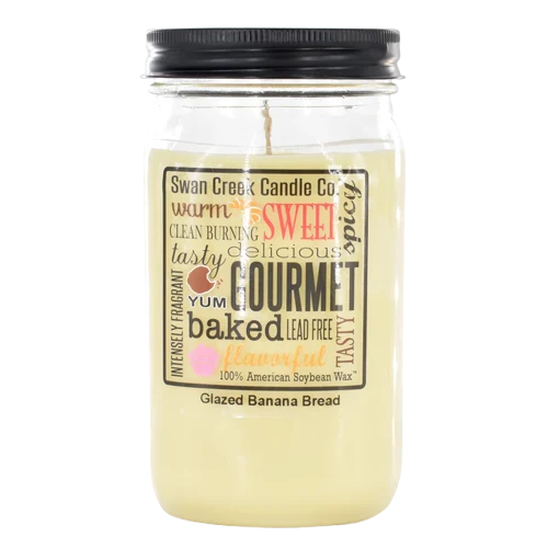 Safe Swan Creek Glazed Banana Bread Pantry Jar Candle 12 oz. Durable