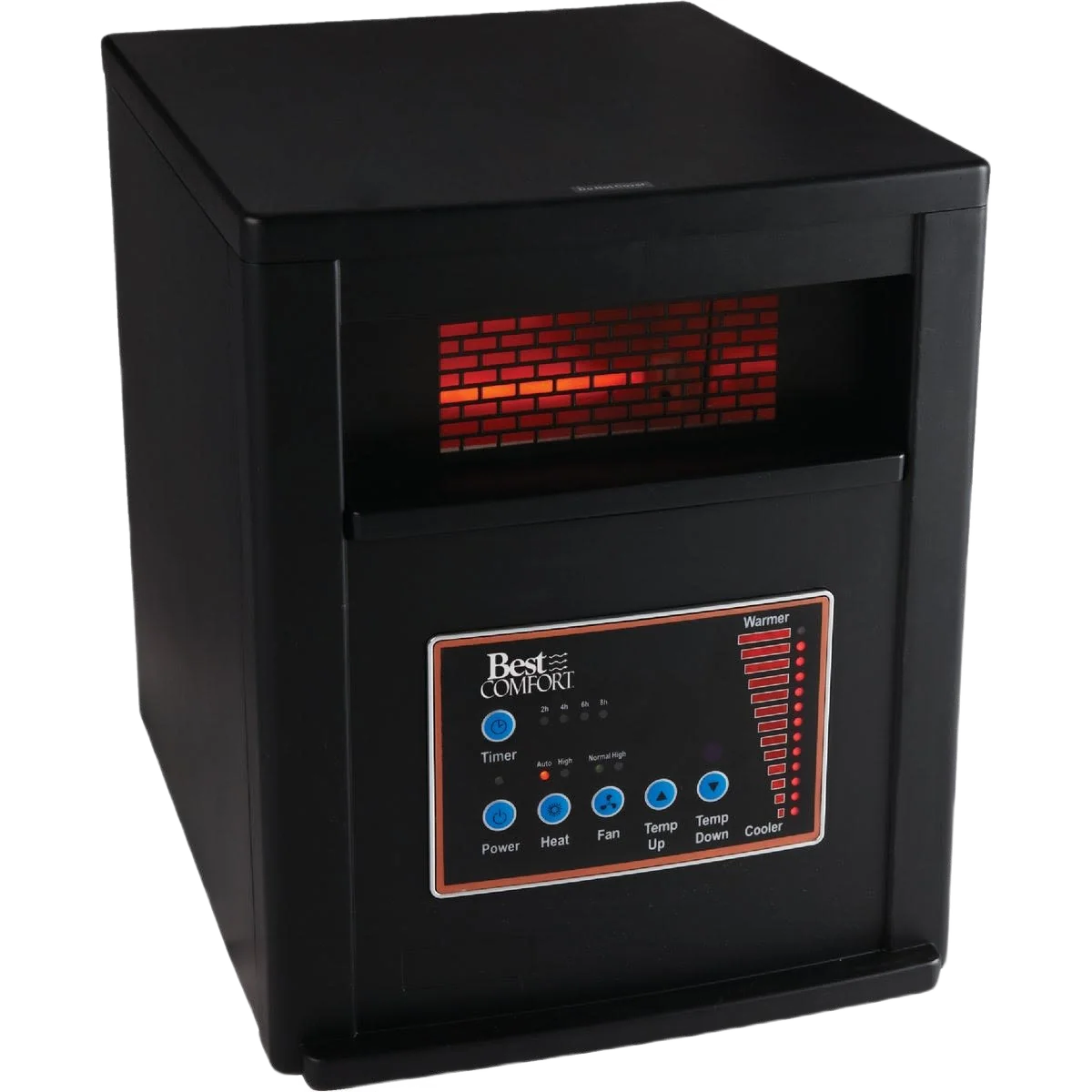 Long-Lasting Comfort Black 5 115 BTU Quartz Heater 16.75 in. Minimalist