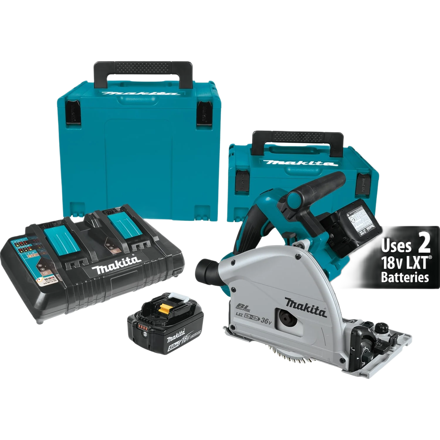 Elegant Makita 18V X2 LXT Brushless 6-1 2 in. Plunge 5.0 Ah Circular Saw Kit Refined