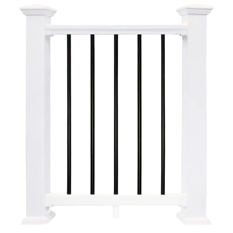 Minimalist Fairway V110 6′ x 36 Vinyl Level Rail Round Aluminum Baluster Kit Efficient