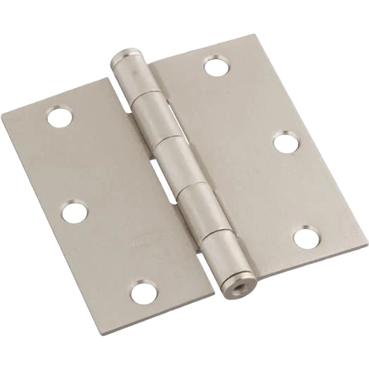 Proven National Hardware 3-1 2 Square Satin Nickel Door Hinge Crafted