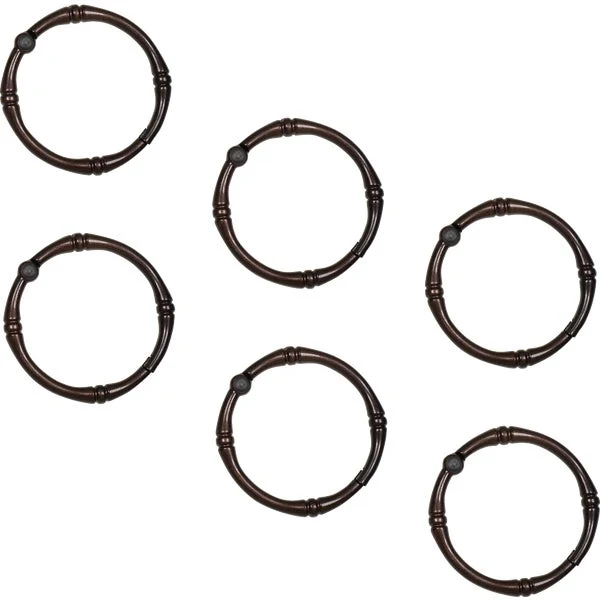 Pure Zenith Bronze Hudson Shower Curtain Rings Expertly Made