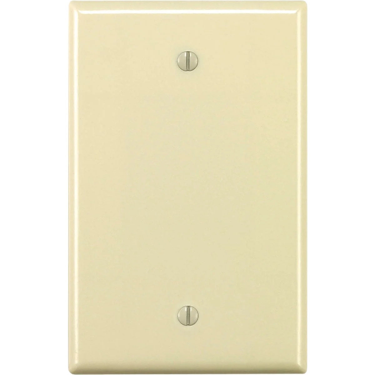 Smart Leviton Light Almond 1-Gang Midway Thermoset Blank Wall Plate Optimized