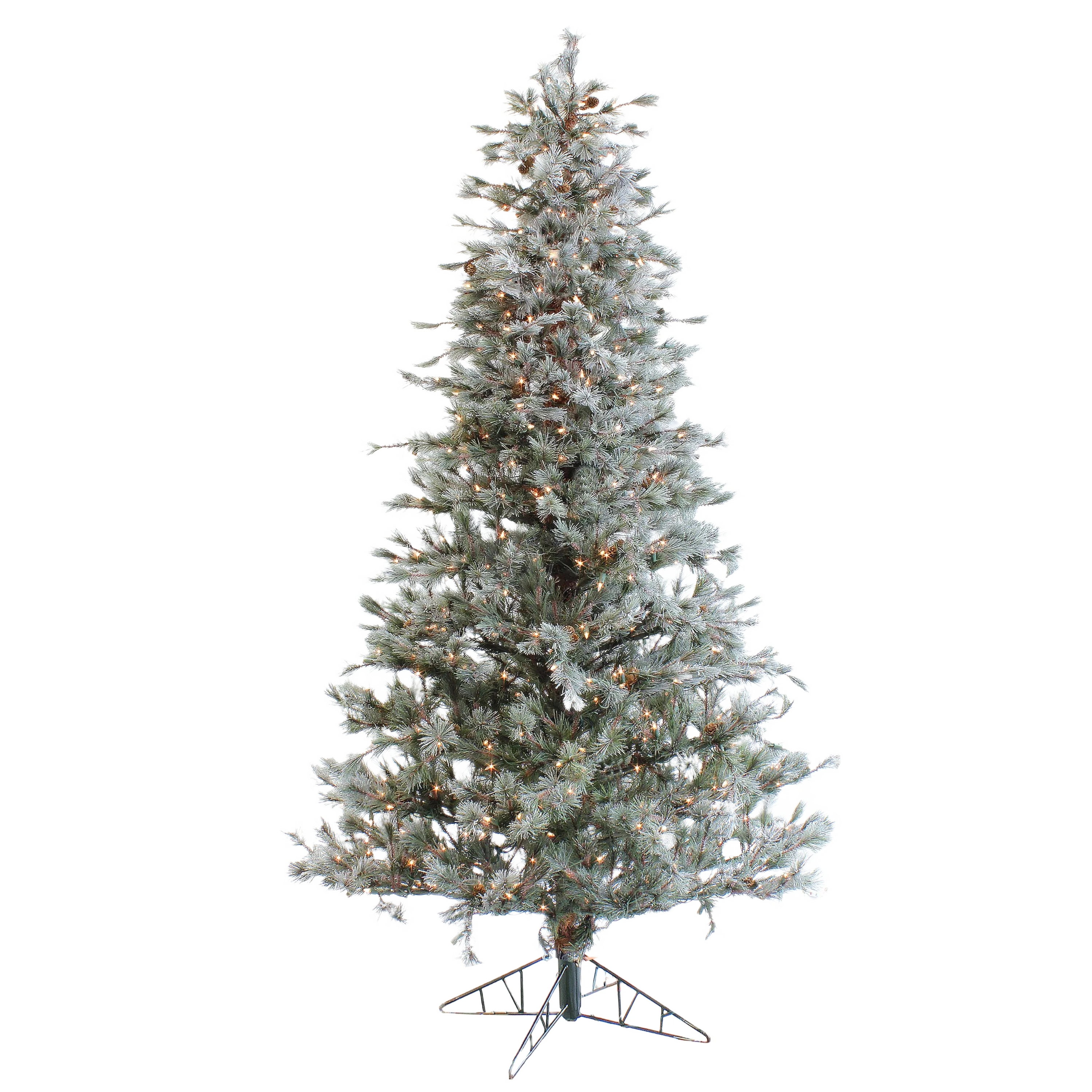 Innovative nVision 7.5 ft. Frosted Sugar Plum Pine Clear Smart-Lit Incandescent Tree High-Quality