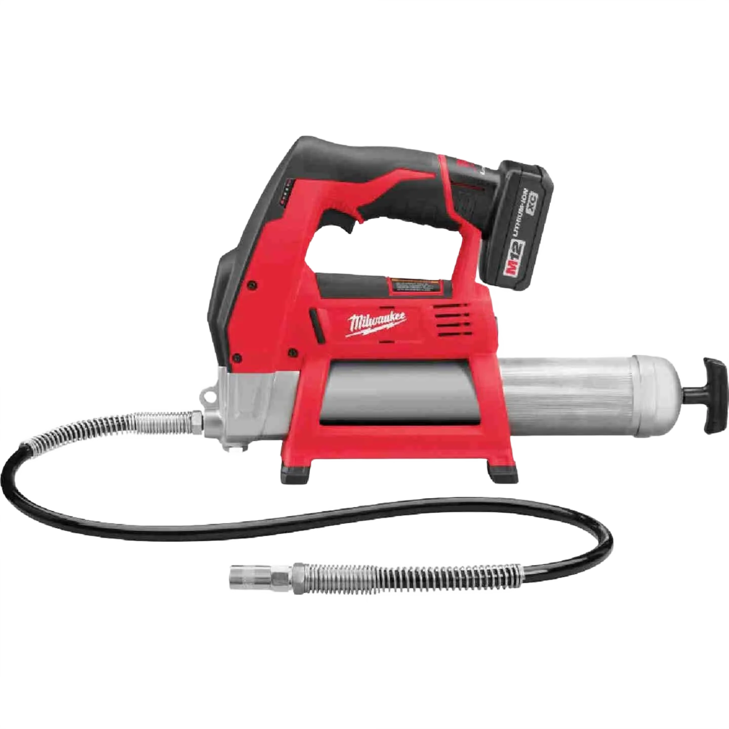 User-Friendly Milwaukee M12™ Lithium-Ion Cordless Grease Gun Kit Specialty