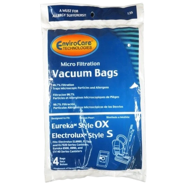 Sustainable EnviroCare Eureka Ox Electrolux Style S Vacuum Bag 3-Pack Elite