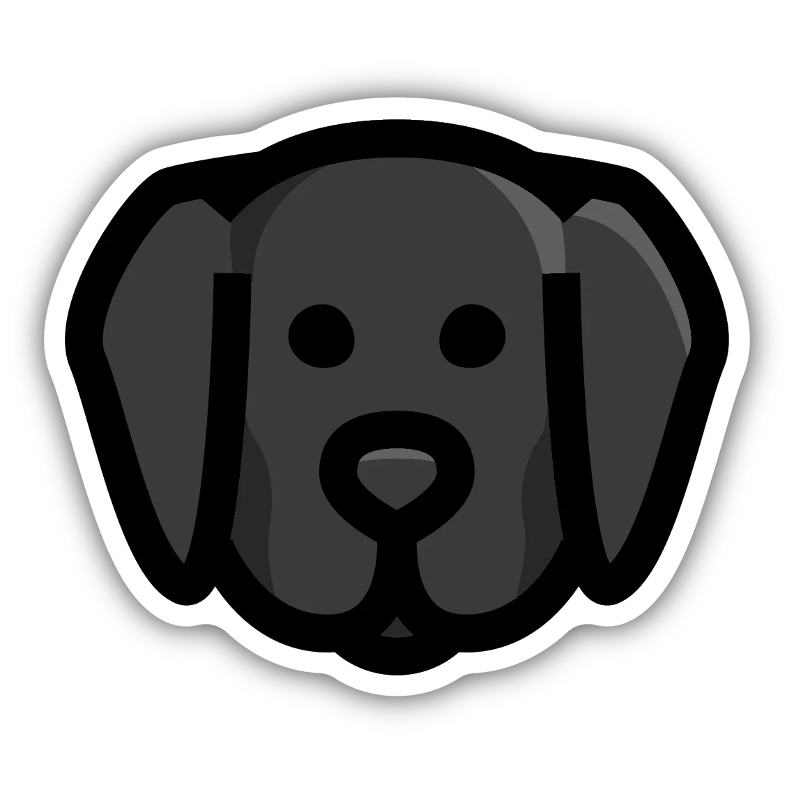 Quality Stickers Northwest Black Labrador Face Sticker Easy-to-Use