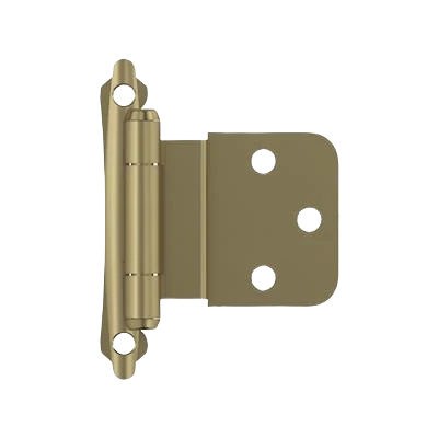 Crafted Amerock 3 8 Inset Self-Closing Face Mount Golden Champagne Cabinet Hinge Specialty