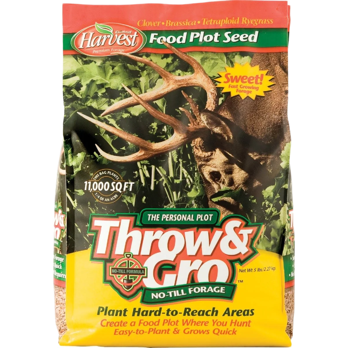 Reusable Evolved Harvest Throw Gro Food Plot Seed 5 lb. Consistent