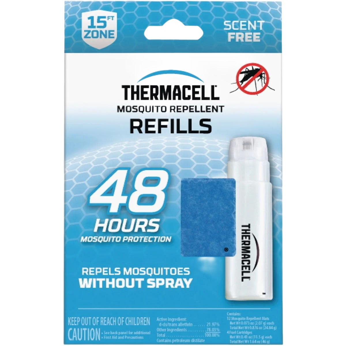 Breathable Thermacell 48 Hour Mosquito Repellent Refill 4-Pack Long-Lasting