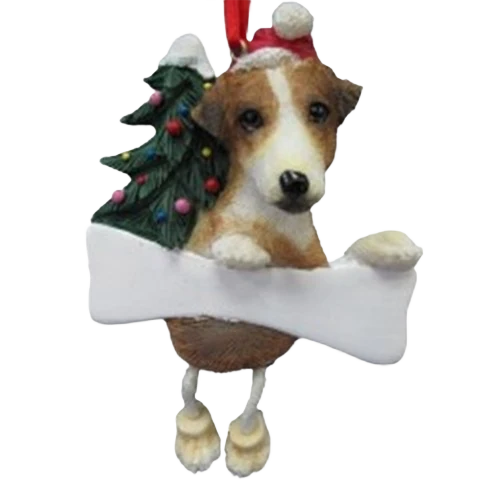 Sustainable E S Pets Personalized Jack Russell Dangling Legs Ornament Eco-Friendly