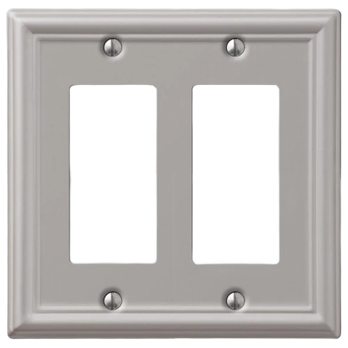 Smooth Amerelle 2 Rocker Chelsea Brush Nickel Wallplate Environmentally Friendly